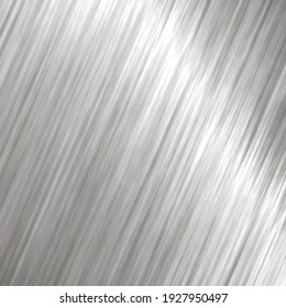 Texture panorama of silver metal with reflection - background