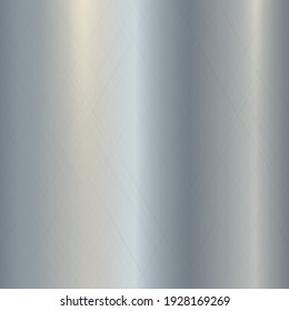Texture panorama of silver metal with reflection - background