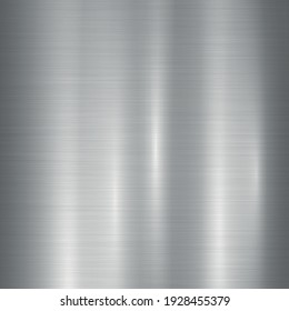 Texture panorama of silver metal with reflection - background