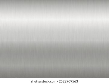 Texture panorama of silver metal with reflection - background