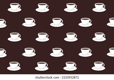 texture pattern background for a cafe or restaurant from coffee cups for the kitchen