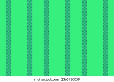 Texture pattern background of vertical seamless textile with a fabric vector lines stripe in green and teal colors.