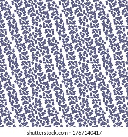 Texture or pattern in blue and white with broken or crushed stripes. Flecked surface crossed by oblique scratches.