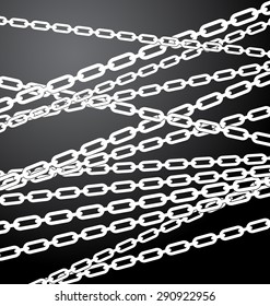 texture / pattern with chains placed randomly. enclosure, restriction, prohibition, closed area abstract
