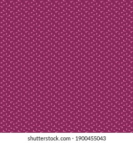 Texture or pattern, consisting of a few small strokes and angular signs. Purple flecked wallpaper. Textile design.