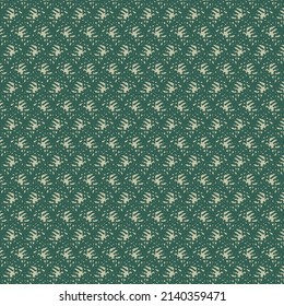 Texture or pattern with flecks and a kind of splash. Dark green upholstery fabric. Abstract vector.