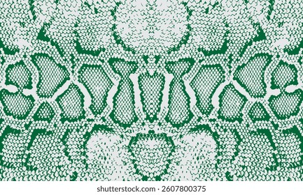 Texture pattern green white gray snake crocodile reptile seamless repeat. Amazing hand drawn vector illustration. Print