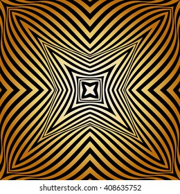 texture pattern illusion of the lines in the form of a symmetrical convex rhombus in a square on a background metal gradient