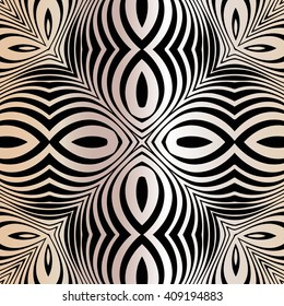 texture pattern illusion of the lines in the form of a symmetrical convex rhombus in a square on a background metal gradient