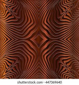 texture pattern illusion of the lines in the form of a symmetrical convex rhombus in a square