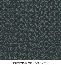 Texture and pattern made of crosshatch and marks. Graphics in black on a blue backing. Abstract tweed fabric.