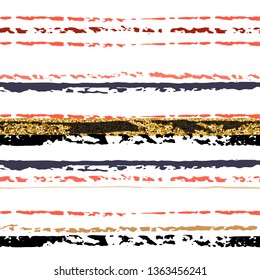 Texture pattern pencil hand drawn coral and gold trendy colors