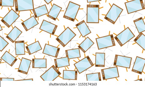 Texture pattern seamless old retro antique hipster vintage picture tube with a convex screen of an ancient TV for watching TV programs from the 60s 70s, 80s, 90s, 2000s. The background.