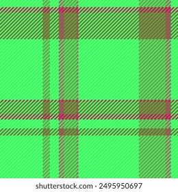 Texture pattern textile of background fabric seamless with a check tartan plaid vector in green and lime colors.