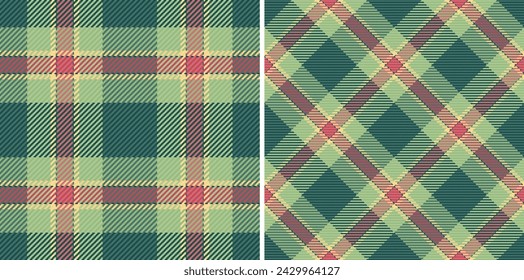 Texture pattern textile of background plaid fabric with a seamless check vector tartan. Set in food colours. Elegant tablecloths for special occasions.