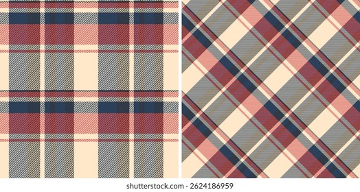 Texture pattern textile of plaid check vector with a background seamless tartan fabric. Set in space colours. Golf fashion essentials for the course.