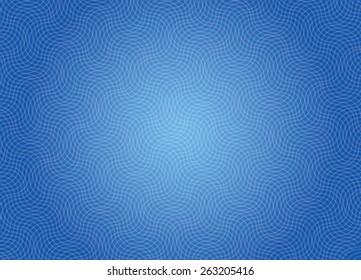 Texture or pattern with thin wavy lines. Vector blue background 