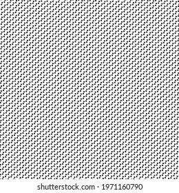 Texture or pattern with trembling oblique stripes, made of dots and small spaces between them. Graphics in black and white.