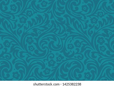 Texture pattern Vector. Floral ornament decorating and wallpaper motif. Vintage fabric decor. Luxury.