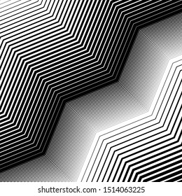 Texture, pattern with wavy, waving grid, mesh of lines. Billowy, zig-zag (criss-cross), undulating stripes, streaks. Abstract geometric background