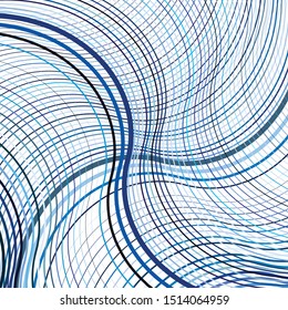 Texture, pattern with wavy, waving grid, mesh of lines. Billowy, zig-zag (criss-cross), undulating stripes, streaks. Abstract geometric background