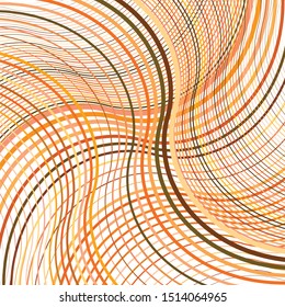 Texture, pattern with wavy, waving grid, mesh of lines. Billowy, zig-zag (criss-cross), undulating stripes, streaks. Abstract geometric background