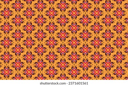 texture pattern, for websites or fabrics or various things, red heart with a crown in a color palette in shades of yellow, gold, blue, red, heart with ear, royalty
