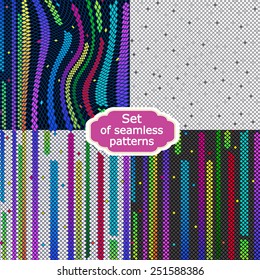 Texture. Texture Pattern. Wrapping Paper. Pattern Set. Vector Patterns. Digital Patterns Of Lines. Bends. Curved Lines. Multicolored Lines. Background. Strips. Curved Objects. Marine Shade. Sand.