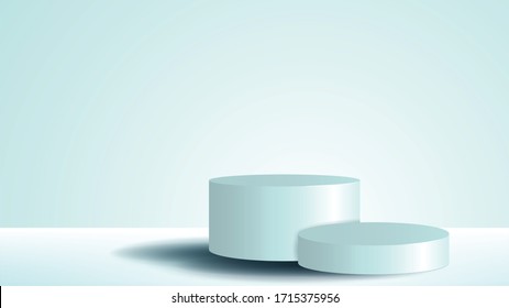 Texture pedestal for display for facial cream for annual sale or festival sale. Graceful cosmetic ads display, Vector illustration.