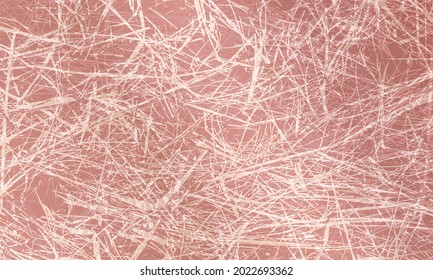 The texture is pink. Cracks, cobwebs, hay, threads. Internet. Abstract rectangular background for big sales banner. Vector illustration. Basis, template, substrate for any decor, text, logo. Eps 10.