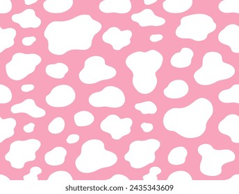 texture pink and white cow spot repeated seamless pattern dalmatian dog print