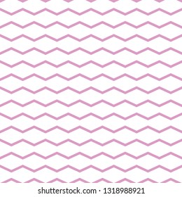 
Texture pink zigzag wave on a white background element print vector seamless pattern