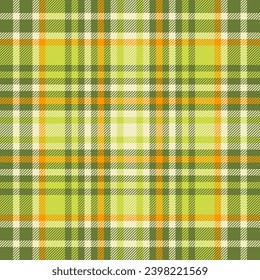 Texture plaid seamless of background vector pattern with a tartan fabric textile check in lime and light colors.