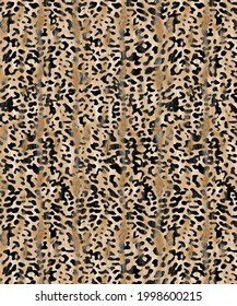 texture of print fabric striped leopard for background