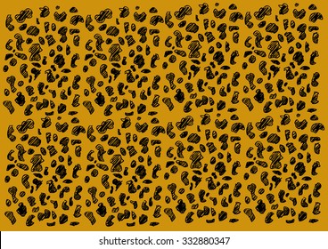 texture of print fabric striped leopard for background
