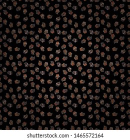 Texture for prints, decorations, fabric. Cupcake seamless pattern. Muffin sweet texture background. Colorful cream dessert backdrop on gray, black and brown. Vector.