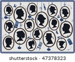 Texture profiles in old-fashioned oval frames