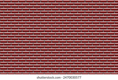 Texture of a realistic red brick wall. Brick wall seamless pattern. Background brickwork for portraits, objects. Vector illustration.