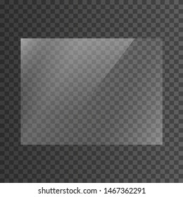 The texture of rectangle glass plate, mirror, windows. Light effect for a picture or a mirror. Beautiful realistic reflection. The interior of the house stock vector 