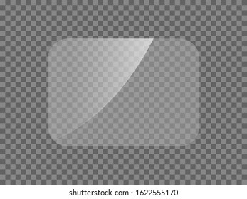 The texture of rectangle glass plate, mirror, windows. Light effect for a picture or a mirror. Beautiful realistic reflection. The interior of the house stock vector. EPS 10
