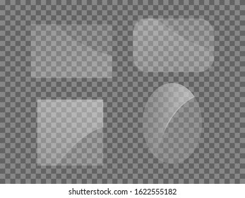 The texture of rectangle glass plate, mirror, windows. Light effect for a picture or a mirror. Beautiful realistic reflection. The interior of the house stock vector. EPS 10