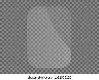 The texture of rectangle glass plate, mirror, windows. Light effect for a picture or a mirror. Beautiful realistic reflection. The interior of the house stock vector. EPS 10