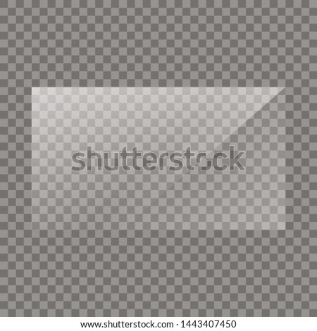 The texture of rectangle glass plate, mirror, windows. Light effect for a picture or a mirror. Beautiful realistic reflection. The interior of the house stock vector 