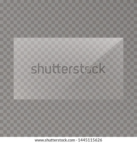 The texture of rectangle glass plate, mirror, windows. Light effect for a picture or a mirror. Beautiful realistic reflection. The interior of the house stock vector 