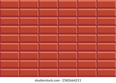 Texture of red brick wall banner design illustration red realistic brick tiles vector background.