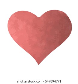 Texture red heart on a white background.
