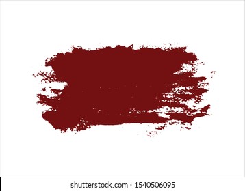 Texture red ink paint stroke background vector