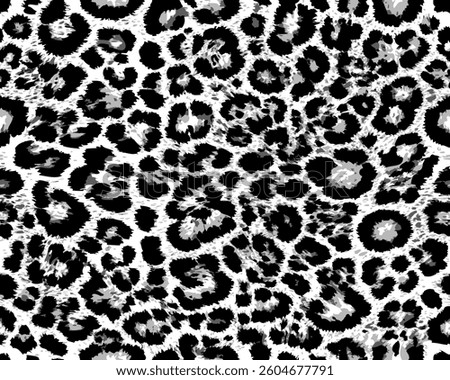 texture repeating seamless pattern snow leopard jaguar black and white leopard. print