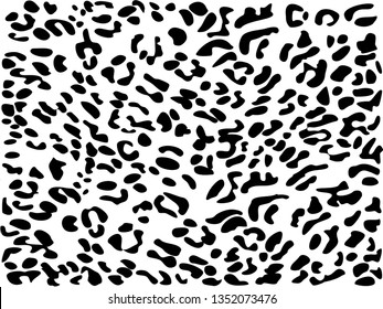 Texture Repeats Leopard Black White Seamless Stock Vector (Royalty Free ...