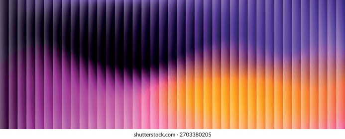 Textura de la superficie de vidrio acanalado sobre fondo vivo gradiente. Efecto de vidrio esmerilado moderno sobre fondo líquido abstracto